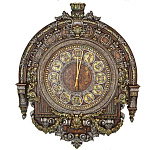 0032235 Нат. дерево ЧАСЫ-ПАННО "ПАРИЖ!" краски, , дуб