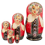 Матрешка "Цветы" 5 мест