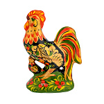 0033743-8,5*11,5см  Хохлома Статуэтка Сувенир "ПЕТУХ" фарфоровый