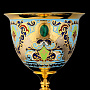 Кубок с эмалью и малахитом. Златоуст, фотография 3. Интернет-магазин ЛАВКА ПОДАРКОВ