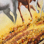 Картина янтарная "Табун лошадей в степи" 60x80 см, фотография 2. Интернет-магазин ЛАВКА ПОДАРКОВ