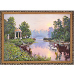 29050/1375/50*70см Нат.камень ПАННО "Утренний парк" багет №7 ПИ19