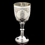 0054636 Серебро 875* КУБОК(ПОТИР)  гравировка, чернение серебра ,  609,8