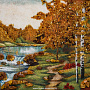 Картина янтарная "Осенняя безмятежность" 60х40 см, фотография 3. Интернет-магазин ЛАВКА ПОДАРКОВ