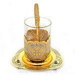 -1П Златоуст Чайный набор "ГЕРБ" 1персона  (в пенале) 01846  