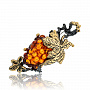 Брошь с янтарем "Виноград", фотография 2. Интернет-магазин ЛАВКА ПОДАРКОВ