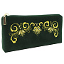 Очечник "Лето". Темно-зеленый с вышивкой, фотография 1. Интернет-магазин ЛАВКА ПОДАРКОВ