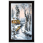 202898/33*55 см Береста КАРТИНА "ОТРАЖЕНИЕ" , Авт.работа