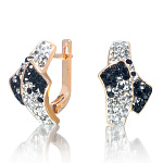 Серьги из серебра 925* с кристаллами Сваровски. Вес 6.01 гр.