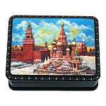 0076070 ШКАТУЛКА с росписью "МОСКВА"11*9*3,5 см 