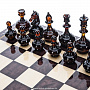 Шахматный ларец с янтарными фигурами 37х37 см, фотография 2. Интернет-магазин ЛАВКА ПОДАРКОВ