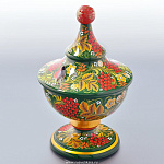 0022225 Хохлома Конфетница "Елка №2"23,5*13,5см(коллекц. изд.) 6842