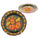 1079 ТАРЕЛКА ДЕСЕРТНАЯ Хохлома керамика 18см