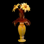 Цветы в вазе (янтарь)