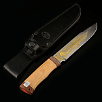 0049614 Златоуст Нож разделочный Браконьер (дерево) золото