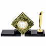 Настольный набор из натурального камня с часами "Ромб", фотография 3. Интернет-магазин ЛАВКА ПОДАРКОВ