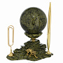 Настольный набор с шаром "Тигр" из натурального камня, фотография 1. Интернет-магазин ЛАВКА ПОДАРКОВ