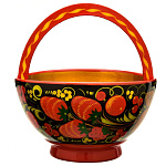 00202632 Хохлома КОРЗИНКА 16*17см 