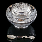 0070401 Златоуст ИКОРНИЦА "БЕЛУГА"в ПУ серебрение