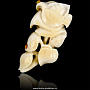Брошь из бивня мамонта "Роза", фотография 1. Интернет-магазин ЛАВКА ПОДАРКОВ