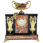 0046996 Нат.камень Часы"Изобилие"Змеевик Креноид 260*130*310мм (7911) 5800гр