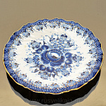 Гжель Тарелка мелкая №3 20см Авт. Алехин С.С.