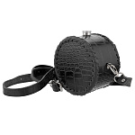 Фляга круглая в кожаном чехле 0,5 л