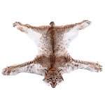  Ковер из Шкуры РЫСИ на подкладке 125см