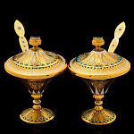 0022774 Златоуст НАБОР СОЛОНОК Эмаль позолота, П/У