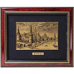  /25*32/СЕРЕБРЕНИЕ Офорт черно-белый "Старая Москва. Вид на Кремль" 