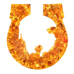 0058069 Янтарь Подкова "Жар-птица"ключница (янтарь, заливка)ЯЛ-0029