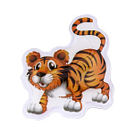 0061118-058 Сувенир НАКЛЕЙКА Символ ГОДА ТИГР (святищиеся огоньки)  9,5*12см