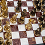 Шахматы из камня с фигурами из бронзы "Деревенские" 36х36 см, фотография 4. Интернет-магазин ЛАВКА ПОДАРКОВ