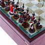 Шахматы с оловянными фигурами "Бородино" 32х32 см, фотография 6. Интернет-магазин ЛАВКА ПОДАРКОВ