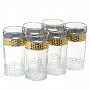 Набор из 6 гладких стаканов с позолотой, фотография 1. Интернет-магазин ЛАВКА ПОДАРКОВ