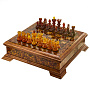 Шахматы с инкрустацией и фигурами из янтаря 50х50 см, фотография 16. Интернет-магазин ЛАВКА ПОДАРКОВ