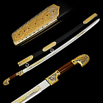 0016844 Златоуст Оружие сувенирное ШАШКА "ВОСТОЧНАЯ" Фианиты в ПУ