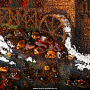 Картина янтарная "Осень. Водяная мельница" 48х68 см, фотография 6. Интернет-магазин ЛАВКА ПОДАРКОВ