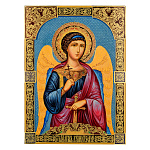 0068120  ИКОНА рукописная "АНГЕЛ-ХРАНИТЕЛЬ" 25,5*35*2,5см