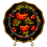 Поднос с авторской росписью 17х17 см