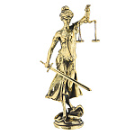 0061762 Скульптура Бронза "ФЕМИДА" 7*18см