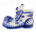 -мышки Гжель Скульптура БОТИНОК С МЫШКАМИ малый  Авт.раб.