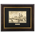 200325/17*22см Офорт черно-белый "Иван Великий. Церкви и соборы Кремля"