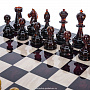Шахматный ларец с янтарными фигурами "Петербург" 48х48 см, фотография 2. Интернет-магазин ЛАВКА ПОДАРКОВ