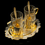 Чайный набор с подстаканниками "Президентский". Златоуст, фотография 3. Интернет-магазин ЛАВКА ПОДАРКОВ
