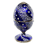 0023771 Традиции ФАБЕРЖЕ Сувенир ЯЙЦО-ШКАТУЛКА "Витое со стразами" Е06-29А-11