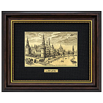 /17*22 Офорт черно-белый "Старая Москва. Вид на Кремль с моста" 