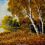 Янтарная картина "Пейзаж №8" 51х111 см, фотография 3. Интернет-магазин ЛАВКА ПОДАРКОВ