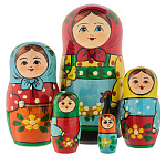 Матрешка "Традиционная с курицей" 5 мест