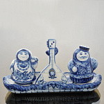 09138 Гжель Набор для специй "Весёлый перепляс" 15*25см  Авт.Черновы Л.и В